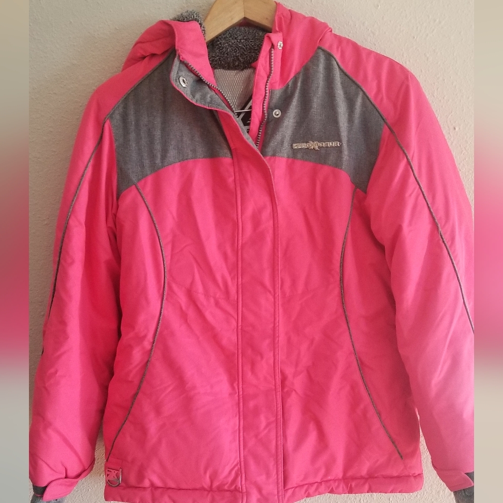 ZeroXposur womens pink & gray ski jacket coat size 14/16 - Picture 7 of 7
